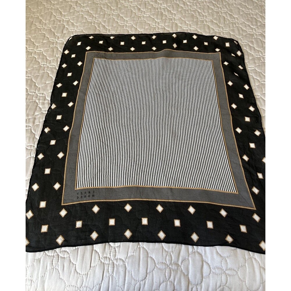 Scarf Crazy Horse (a Liz Claiborne Company) Striped and Geometric Pattern